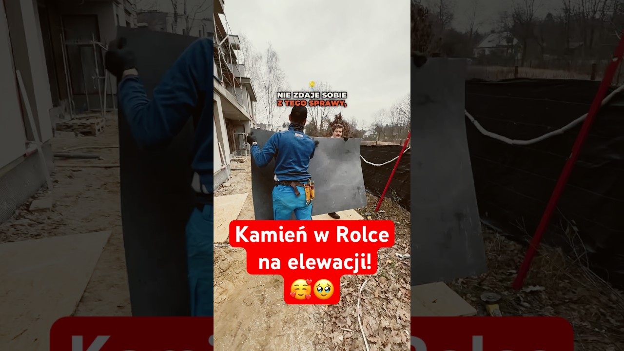 Kamień w Rolce na elewacji!🥰😍 To prawdziwy hit!🤗😎 Zobacz jakie to proste i szybkie!🥰