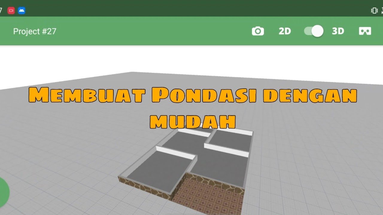 Cara membuat pondasi di aplikasi Planer 5D