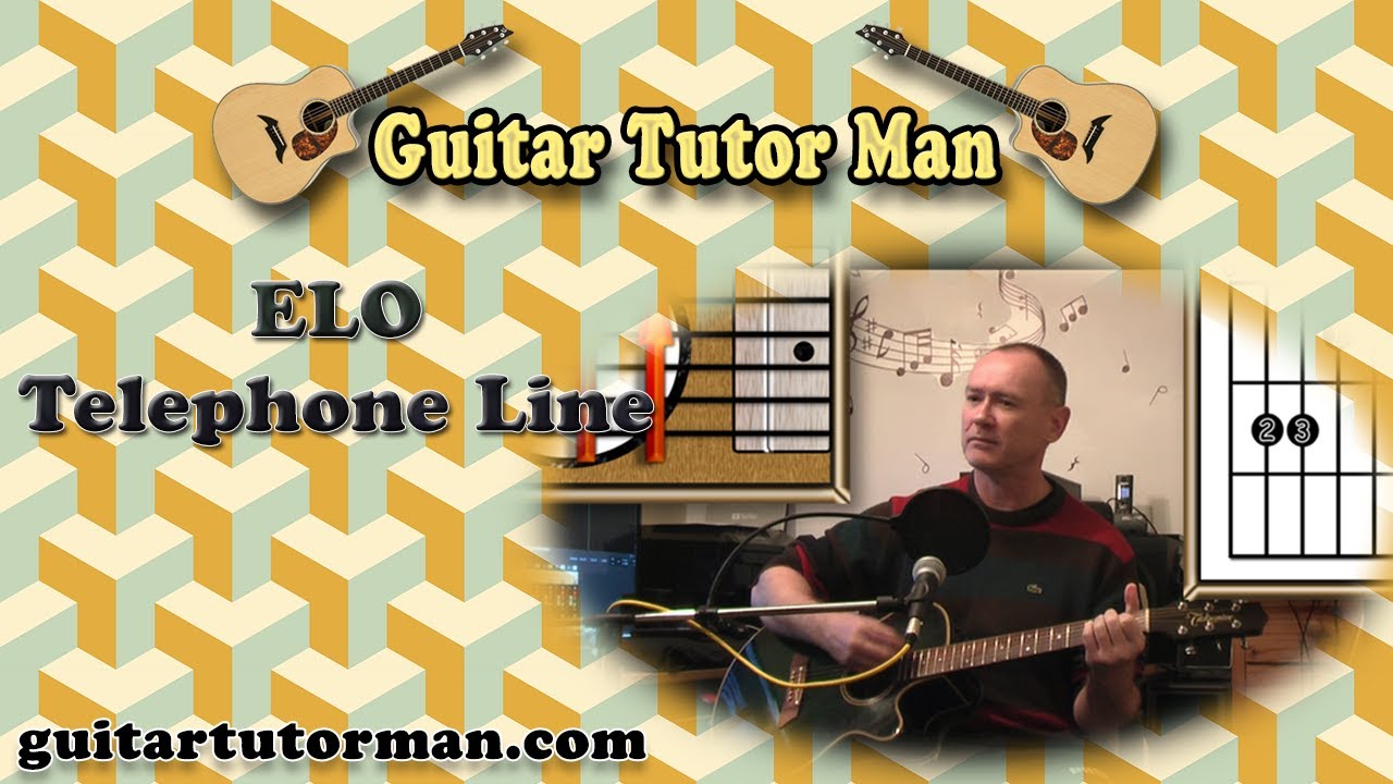 Telephone Line - ELO - Acoustic Guitar Lesson (detune 1 fret)