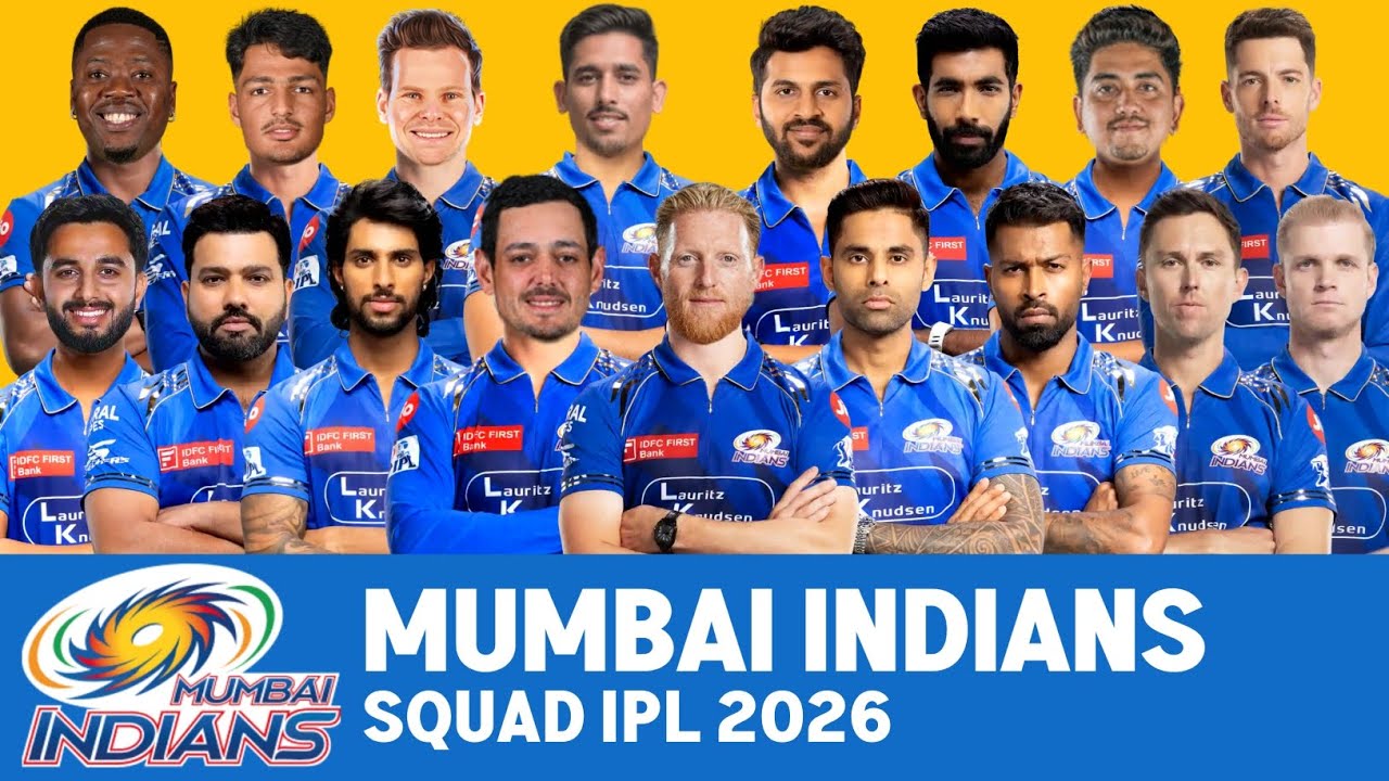 IPL 2026 - Полный состав команды Mumbai Indians на финал | Список игроков команды MI 2026 | Соста...