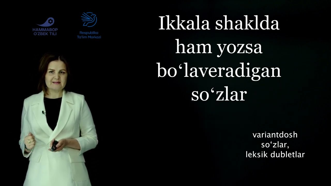 Ikkala shaklda yozsa ham, xato bo'lmaydigan so'zlar (variantdosh so'zlar)