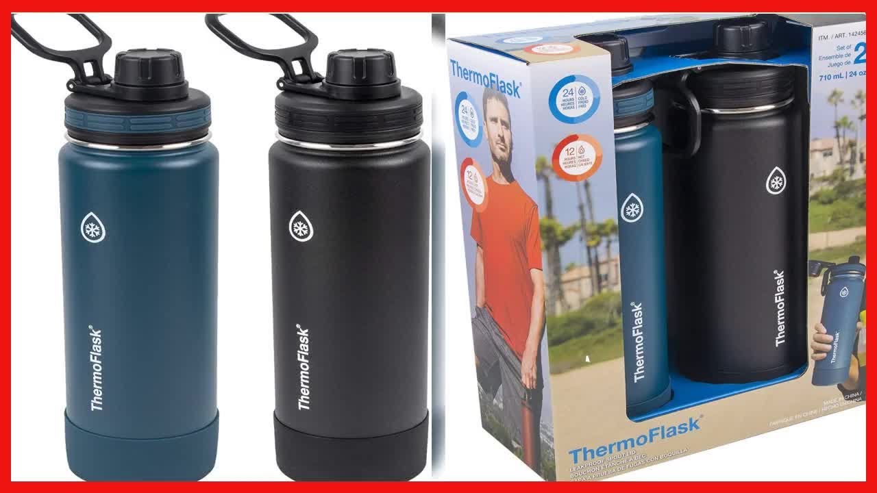 ThermoFlask 24oz Stainless Steel Water Bottle: Cold Drinks for 24 Hours