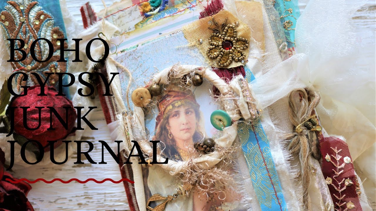 La Gitana, Shabby Bohemian Gypsy Junk Journal Flip Through. ( Sold)