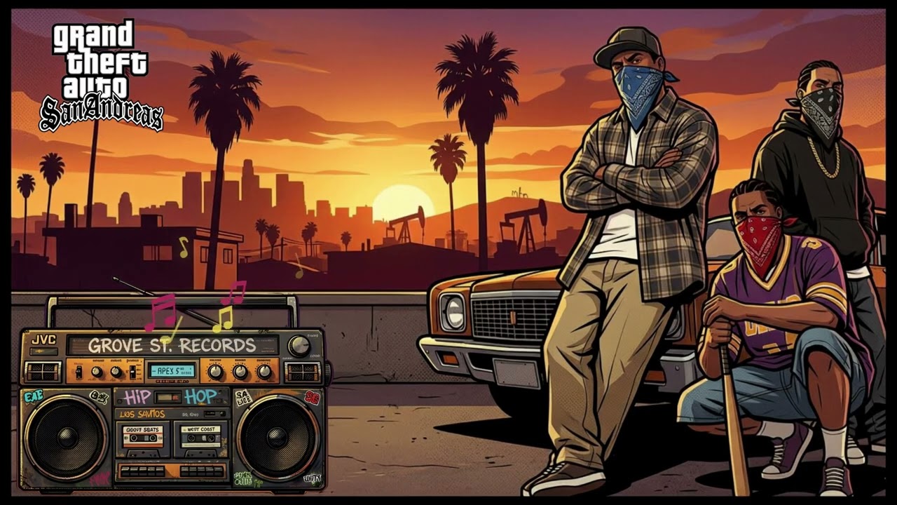GTA SAN ANDREAS | West Coast G Funk Instrumentals - Stress Relief for Night Driving