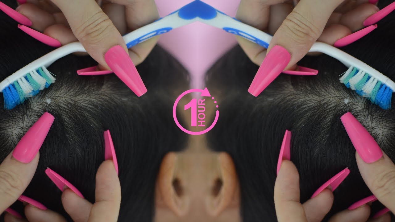 ASMR Relaxing Scalp Check For Rest And Sleep ( No Talking )