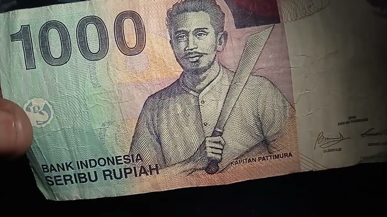 Uang kertas Rp 1000 tahun 2009 pedang