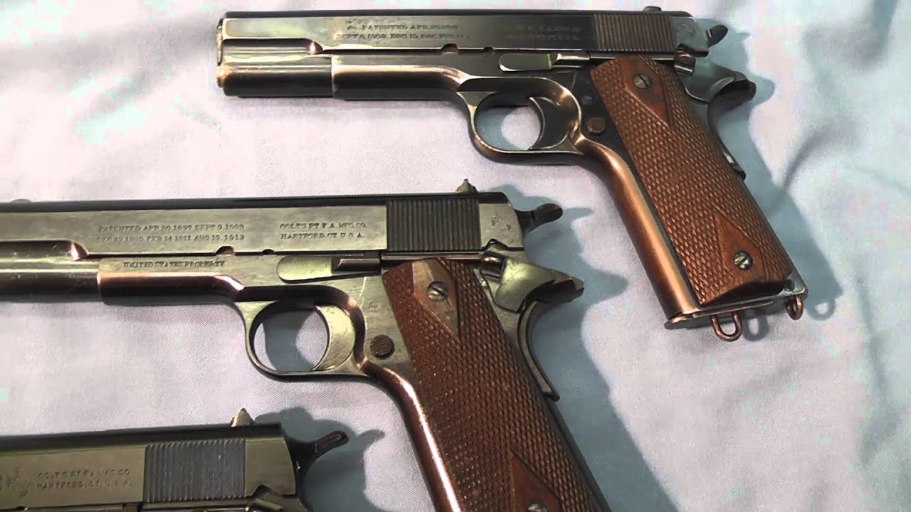 Colt's Model 1911 Pistol .45 ACP U.S. Ordnance Inspection Marks and Colt Trademarks