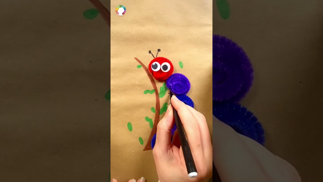 The Very Hungry Caterpillar Craft: Create Your Own Colorful Adventure with Pipe Cleaners! | Short