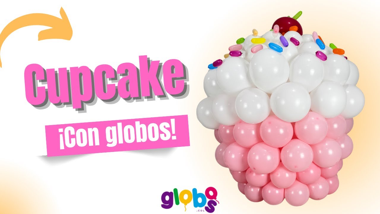 Cupcake con globos / cupcake with Balloons