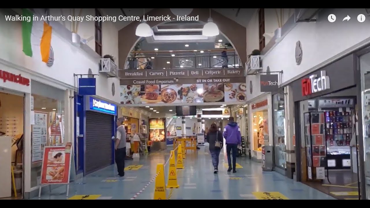 Walking in Arthur's Quay Shopping Centre, Limerick - Ireland
