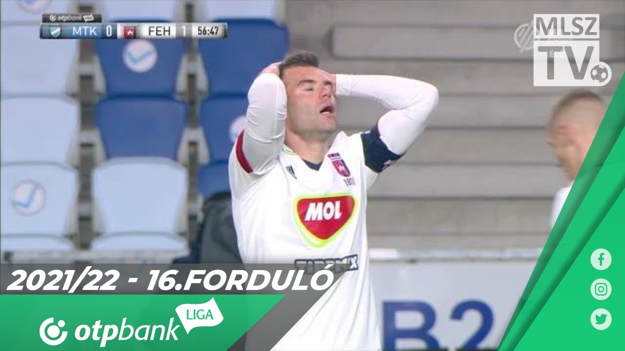 MTK Budapest – MOL Fehérvár FC | 0-2 | (0-1) | OTP Bank Liga | 16. forduló | MLSZTV