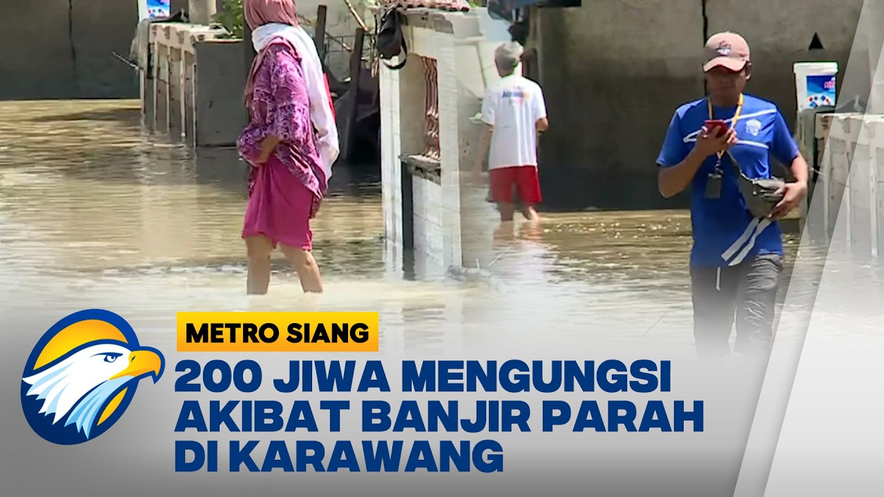 Banjir Terparah di Karangligar Karawang, 200 Jiwa Mengungsi [METRO SIANG]