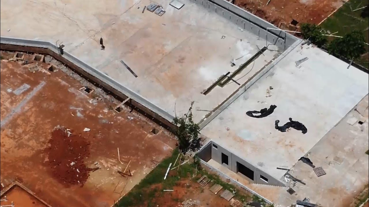 PISCINA COM ONDAS - Drone mostra a evolução das obras - Parque da Cidade