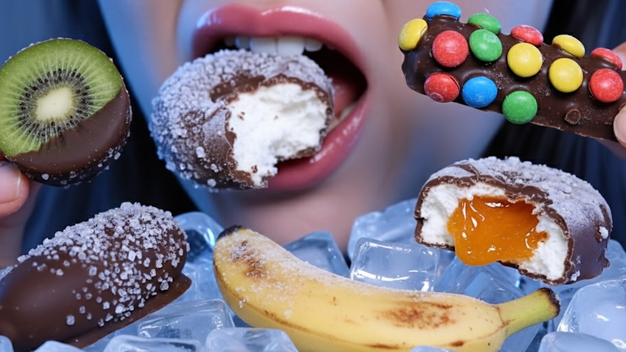 FROZEN  ASMR | ASMR EATING | EATING SHOW | FROZEN DESSERT | ICE DESSER ASMR | ASMR MUKBANG