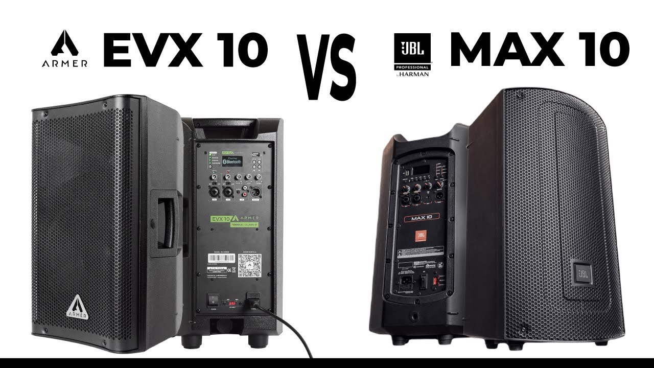 ARMER EVX 10 vs JBL MAX 10 - Caixas de Som Ativas Profissionais | VÍDEO COMPARATIVO, REVIEW COMPLETO