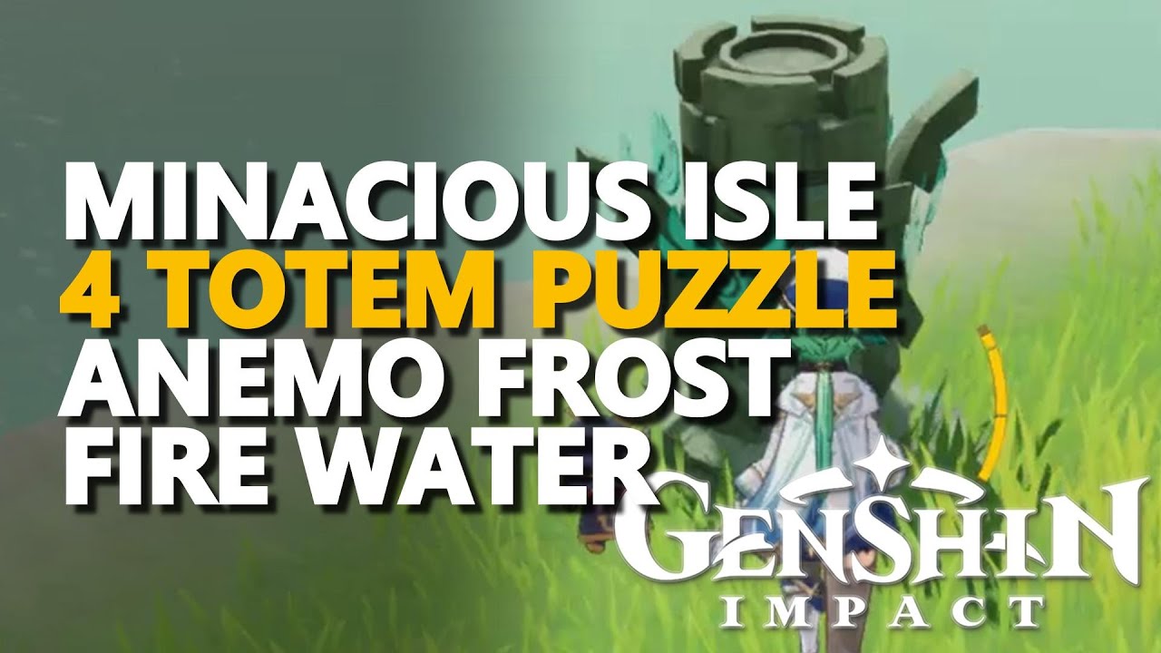 Minacious Isle Anemo Frost Fire Water Totem Puzzle Genshin Impact Unlock Air Around Island