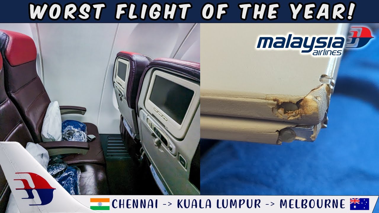 12 hours in Malaysia airlines economy class  | Chennai - Kuala Lumpur | Kuala Lumpur - Melbourne