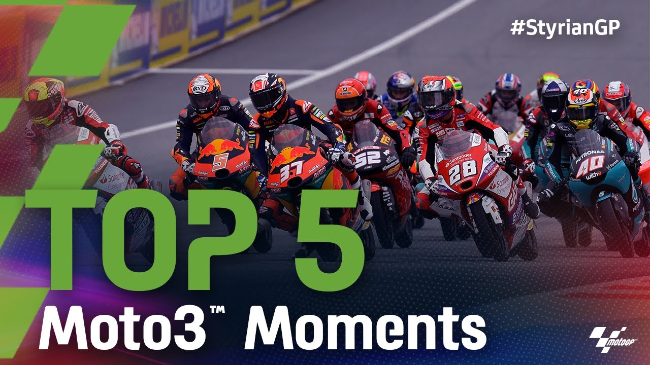 Top 5 Moto3&trade; Moments | 2021 #StyrianGP