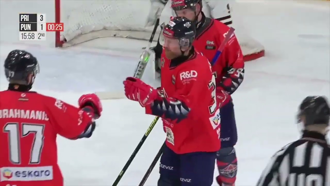 Optibet Hokeja līga. HK Prizma - Hockey Punks - Mototoja. Spēles labākie momenti. (27.01.2026.)