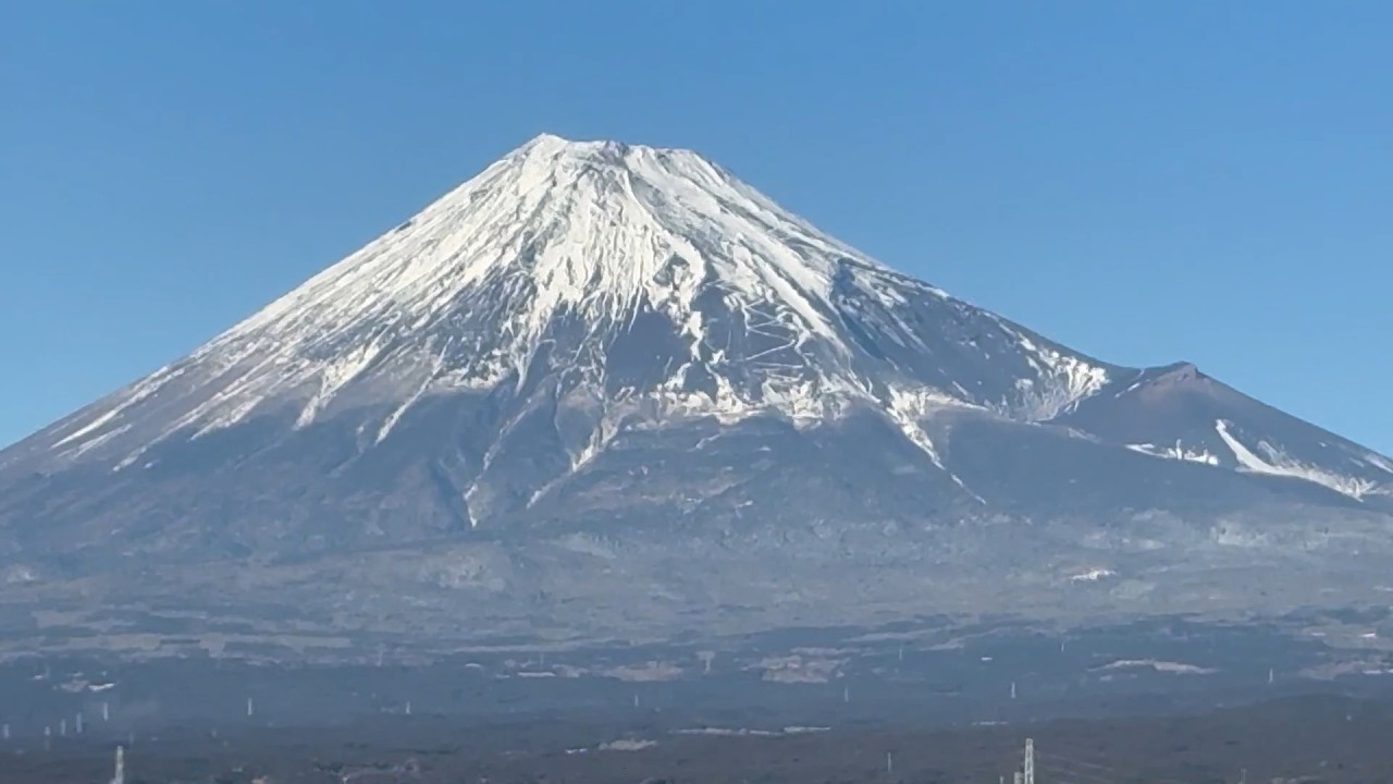 【富士山】晴れ❗️2026年2月9日(月)／富士川水管橋〜三島駅　※5倍ズーム