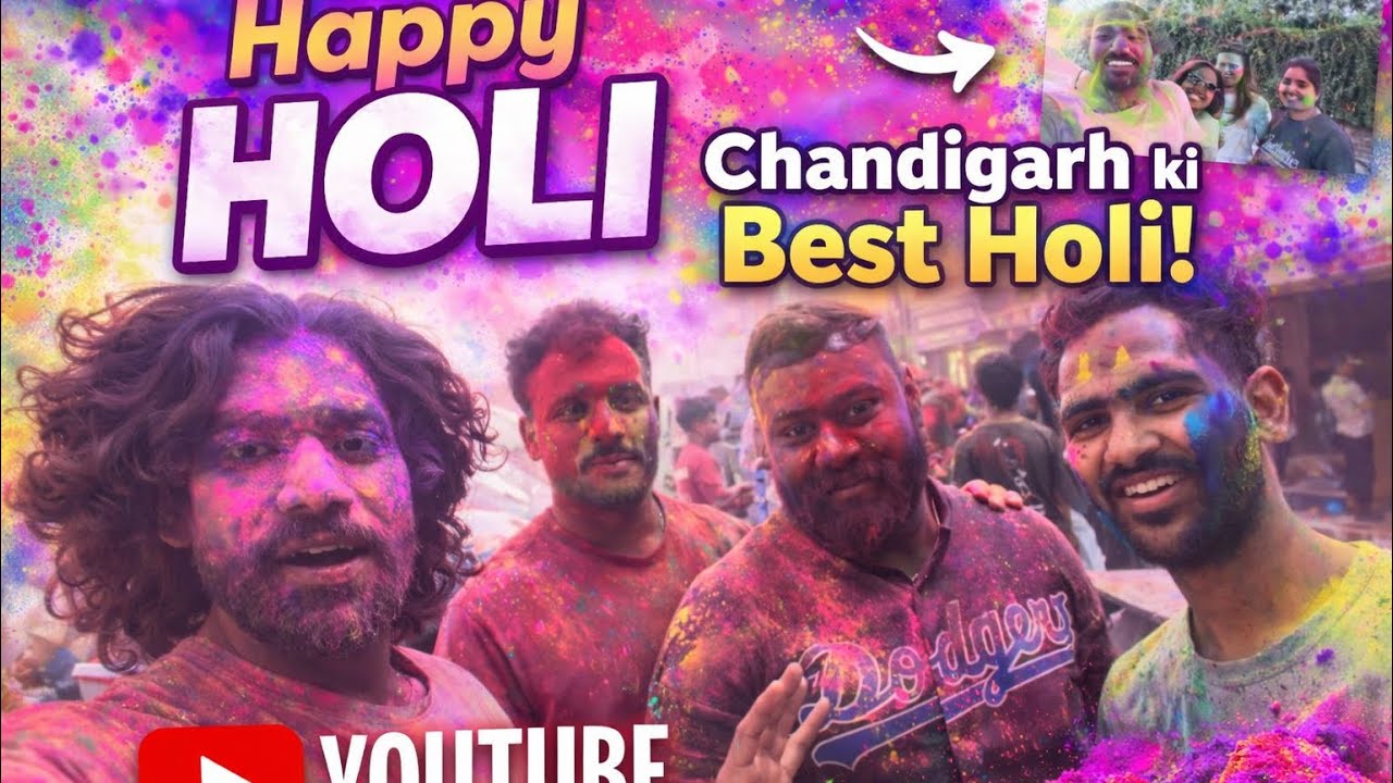 Chandigarh ki best Holi yha hoti hai ❤️#blogger #holi #holispecial #holiday #youtube #youtube 