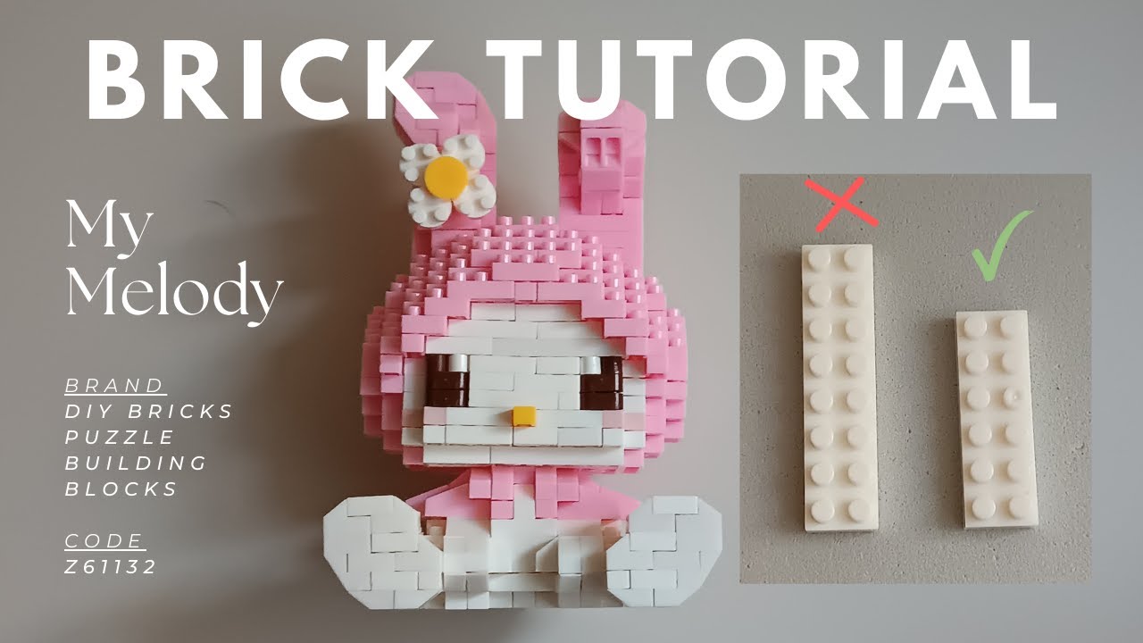 How to Build My Melody (Sitting) | DIY Bricks Puzzle Building Blocks Tutorial Z61132 (6 Sections)