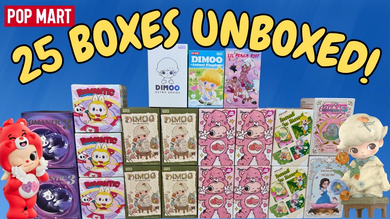 25 Random Pop Mart Blind Boxes | Massive Unboxing Haul | Secret hunting!
