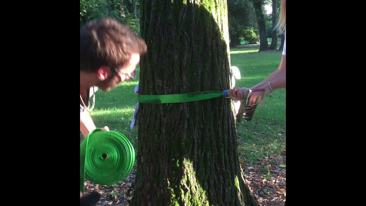 Slackline - Tutorial beginner 1 - Montaggio