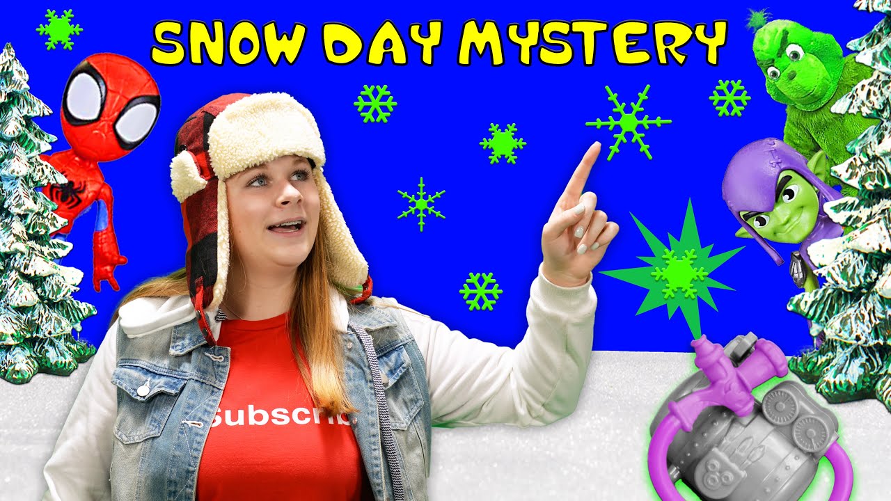 Assistant and Spidey Solves the Green Snow Day Mystery with Paw Patrol
