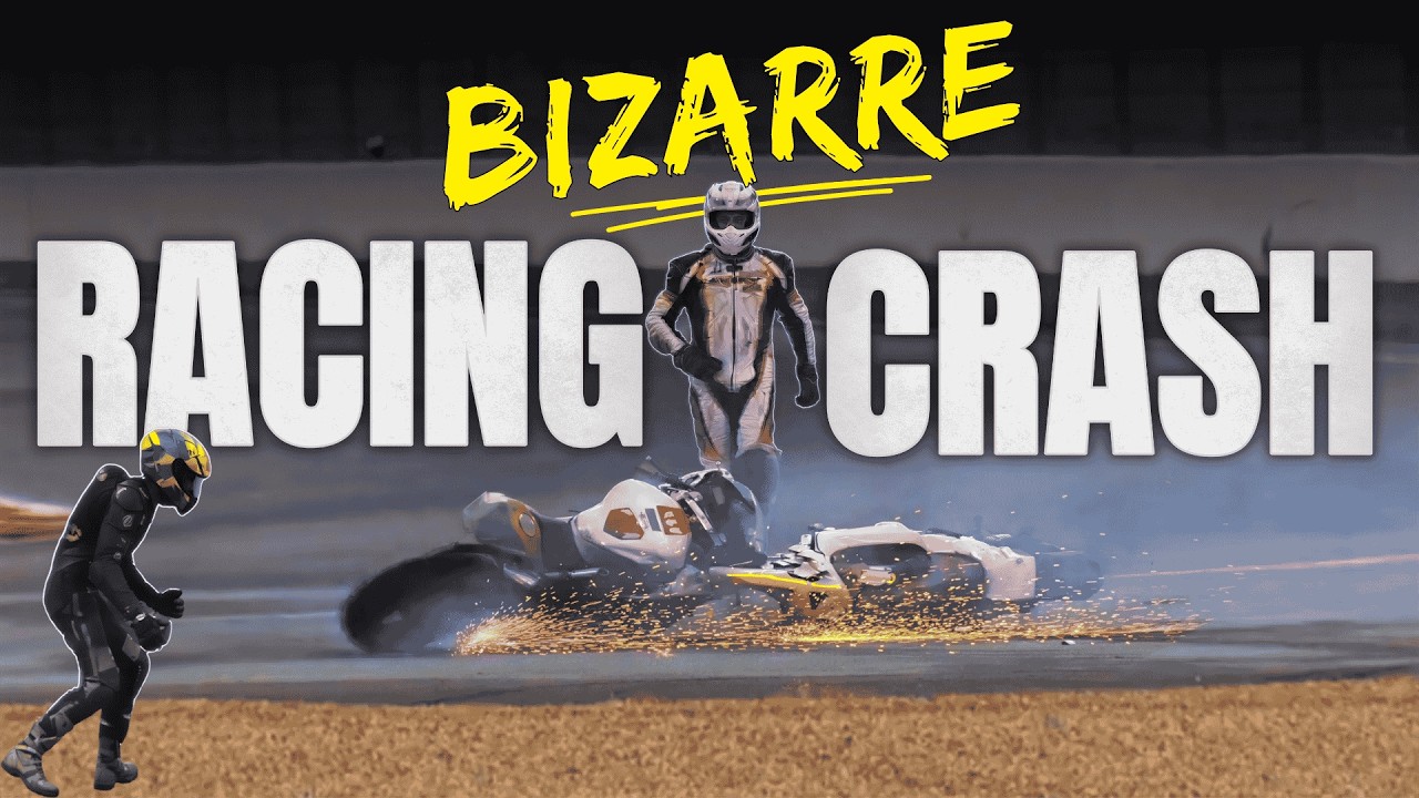 An unusual crash for two race bikes