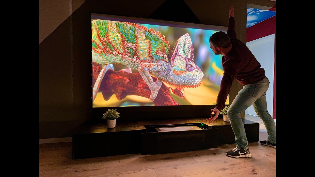 Laser TV Lowboard Integrated - Die perfekte L&ouml;sung f&uuml;r das Heimkino auf Knopfdruck