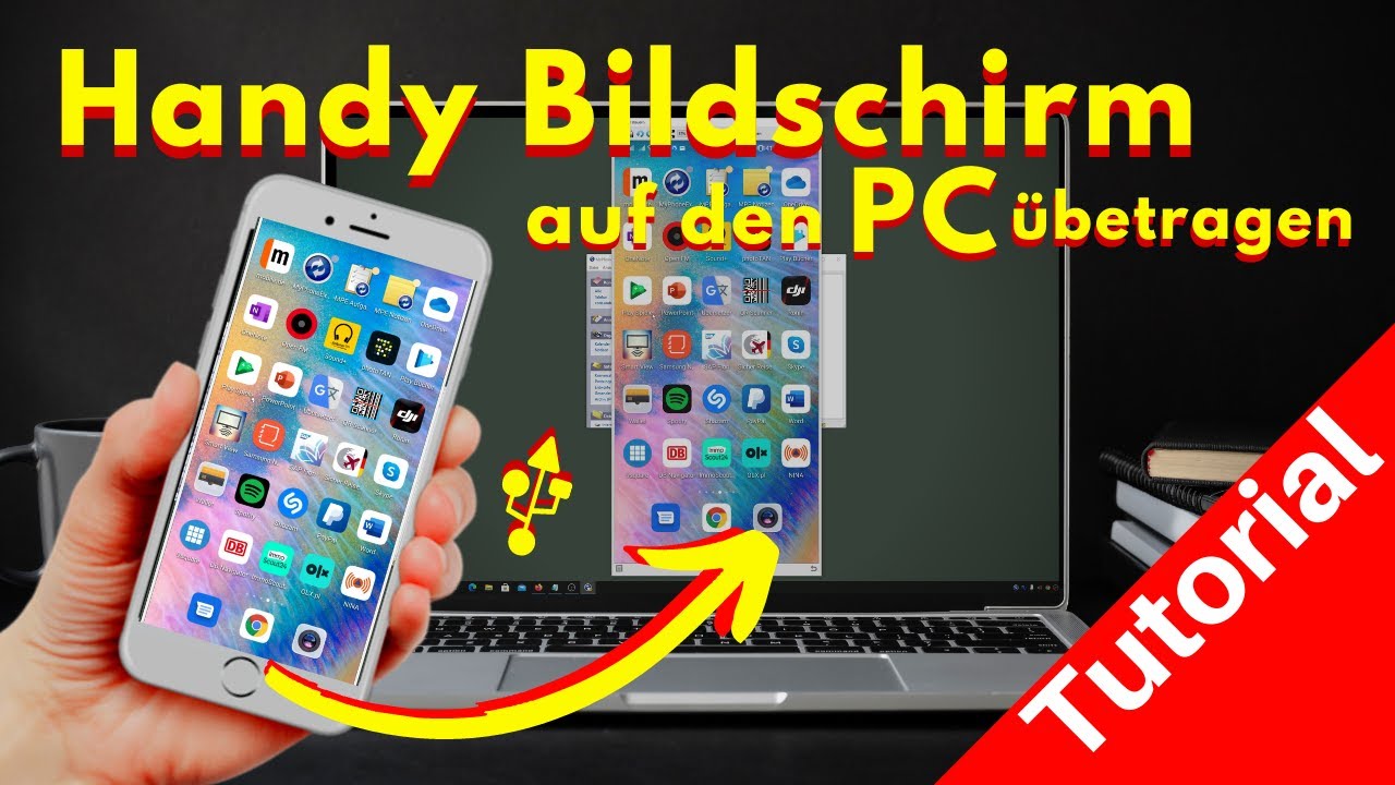 Handy auf PC &uuml;bertragen | Fernsteuern mit USB | Tutorial 2021