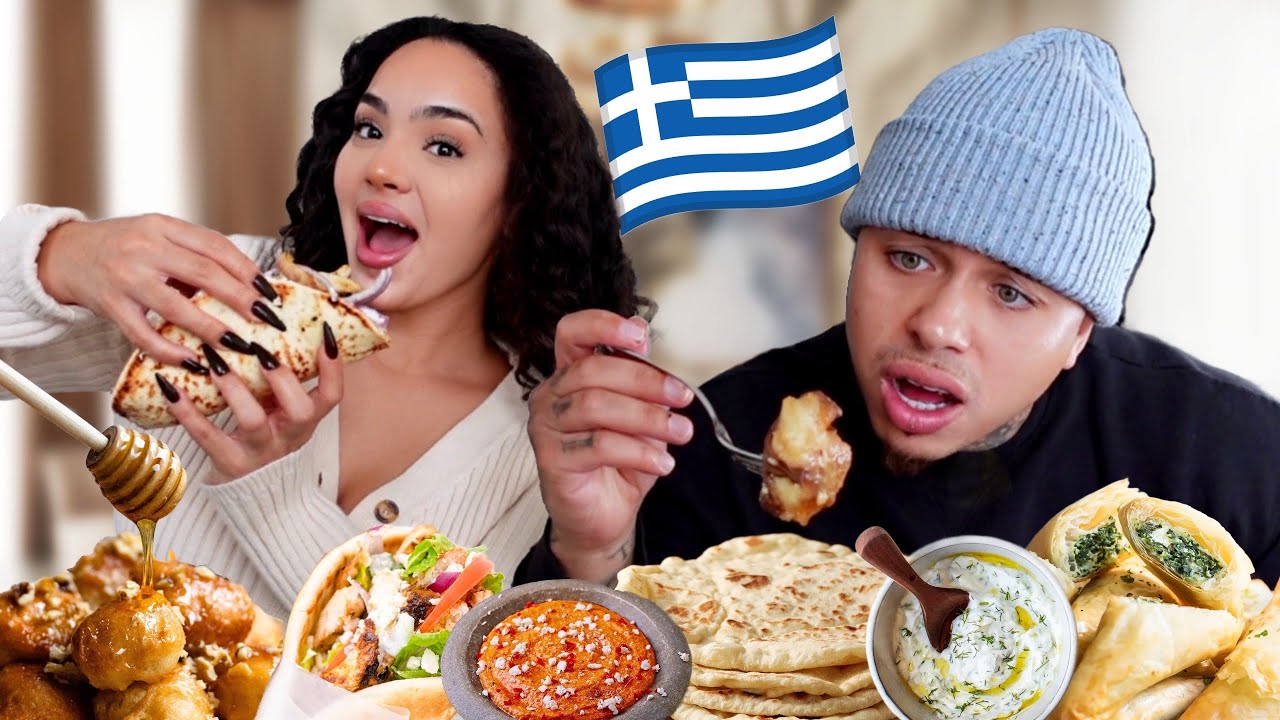 Picky Husband Tries AUTHENTIC GREEK FOOD! | Vlogmas Day 5