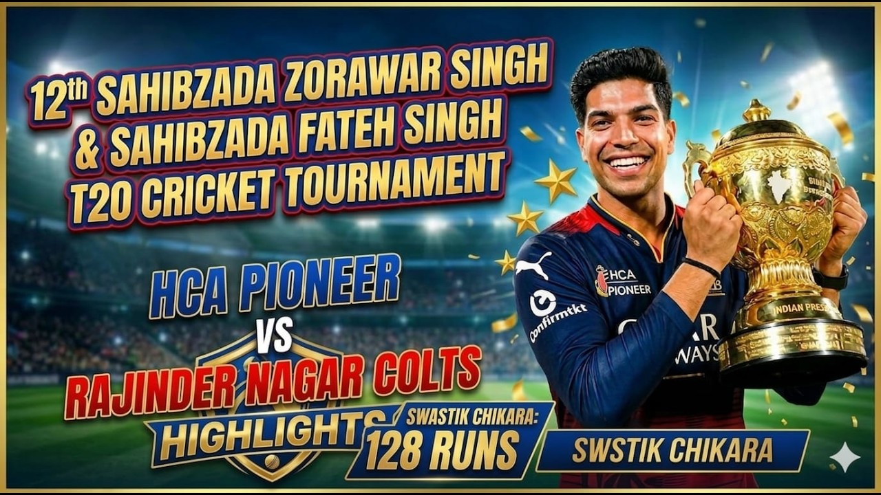 Swastik Chikara Dominates 128 Runs 🏆  | 12th Sahibzada Zorawar Singh & Fateh Singh T20 Tournament