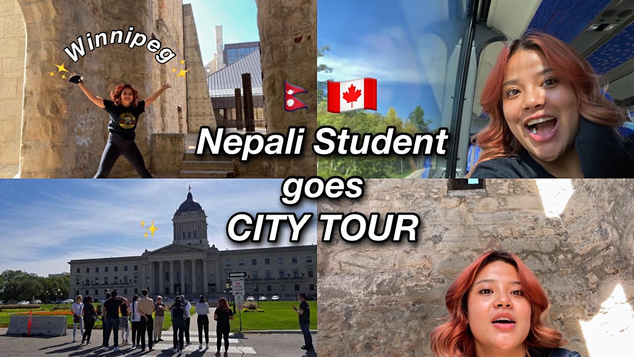 Tourist for a day // WINNIPEG CITY BUS TOUR vlog🇳🇵🇨🇦