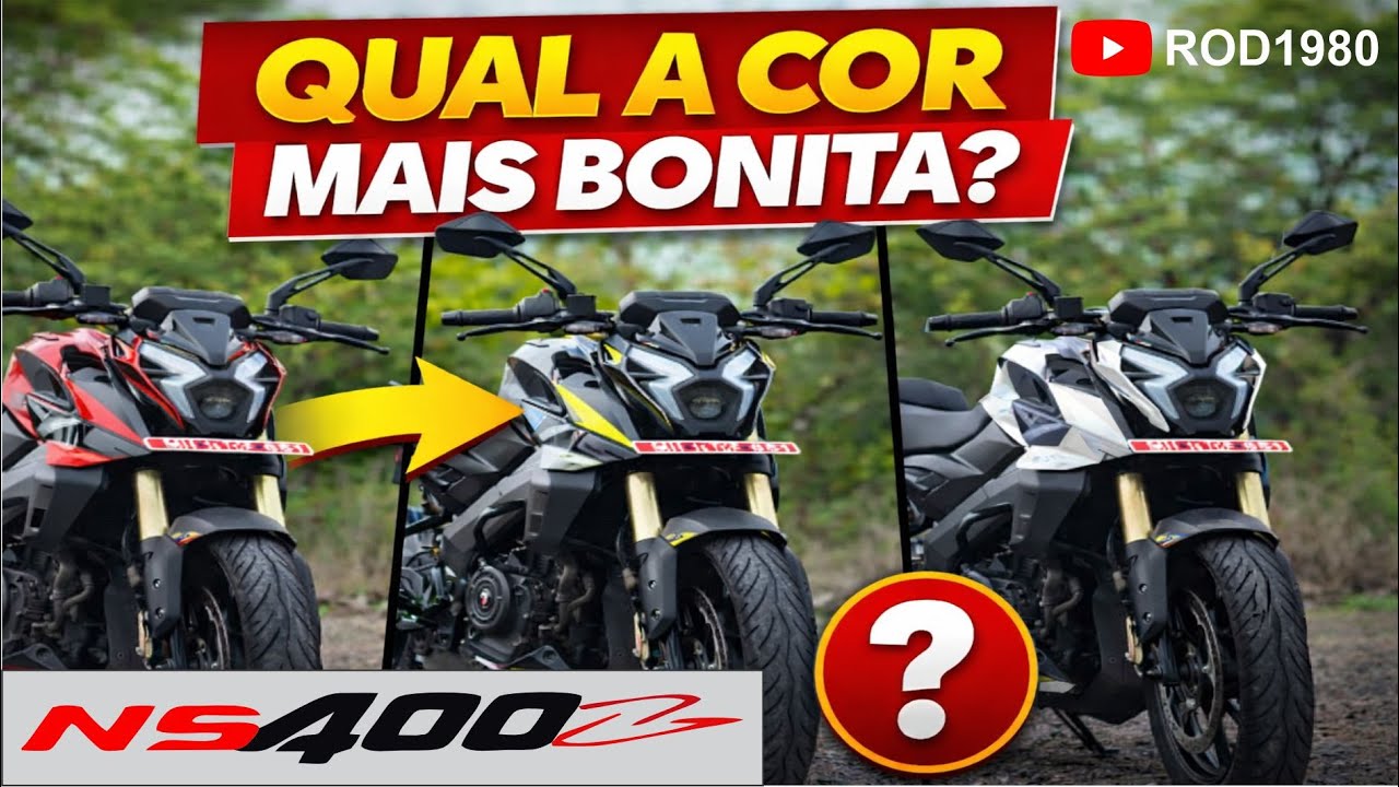 4 CORES NS400Z nos detalhes, qual a sua preferida?