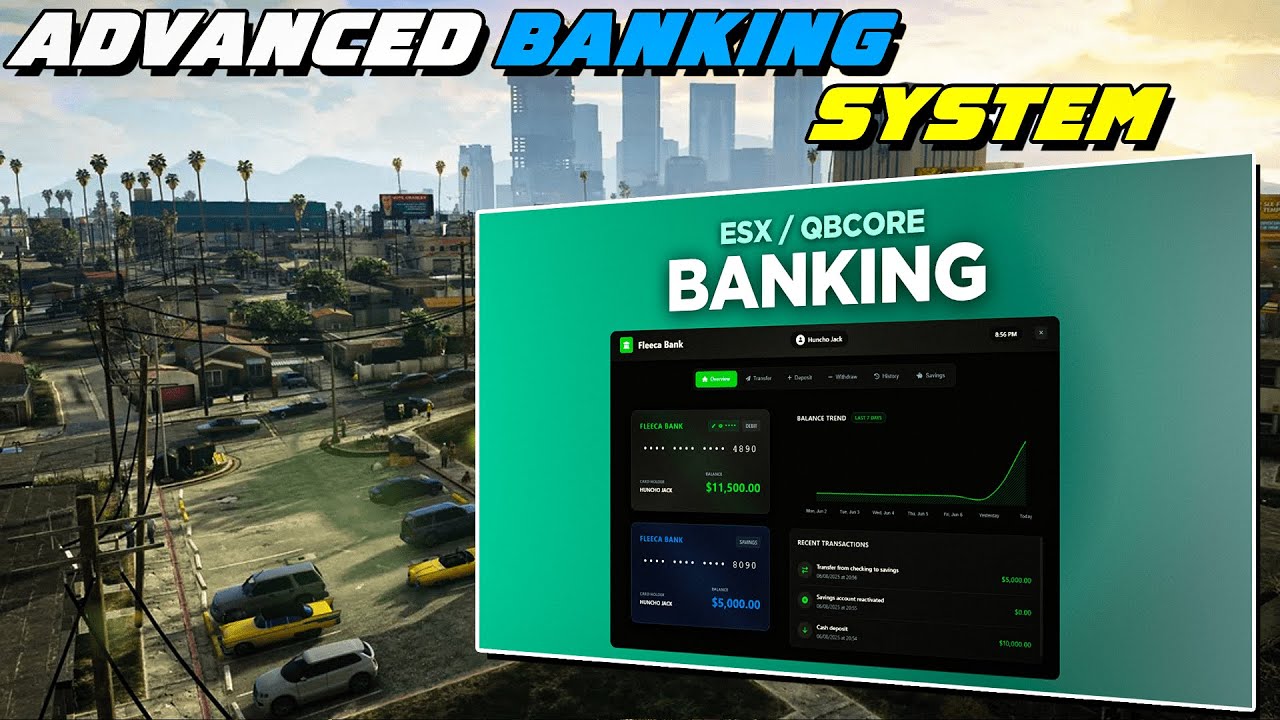 Free Advanced Banking Script | OmesDev Bank | QBCore / ESX | FiveM Tutorial #110