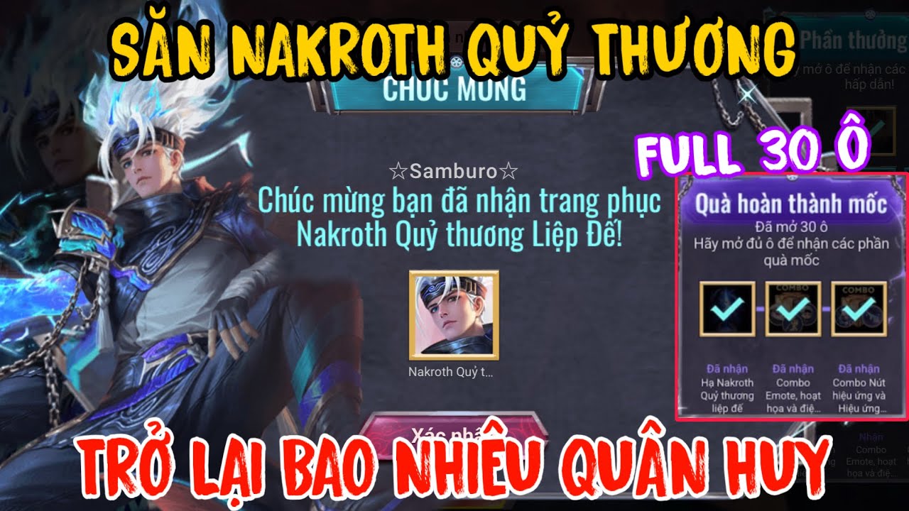 Săn Nakroth Quỷ Thương Liệp Đế,combo nút bấm,hạ ngục | Liên Quân Mobile