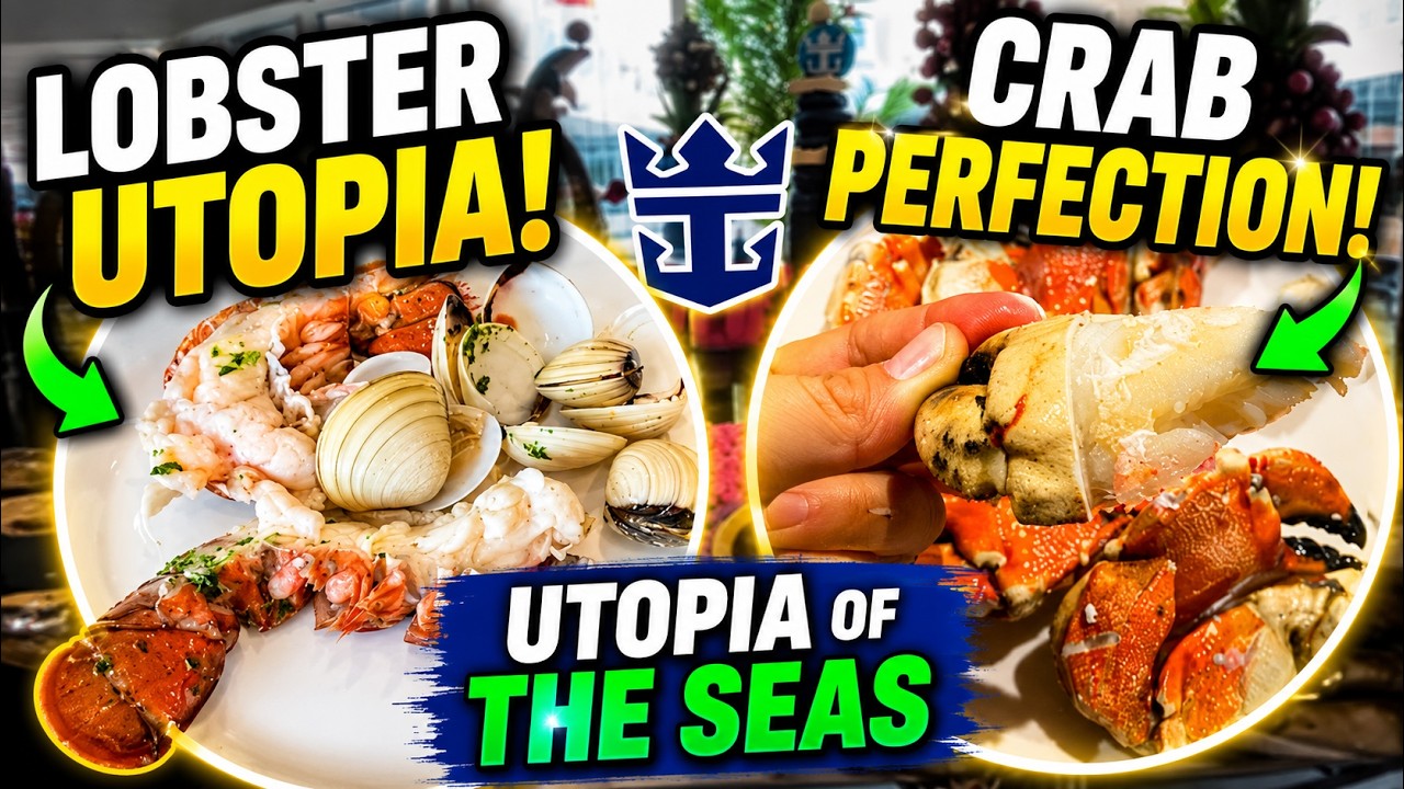 Utopia of the Seas Windjammer Buffet | Lobster on Embarkation Day & Crab Night
