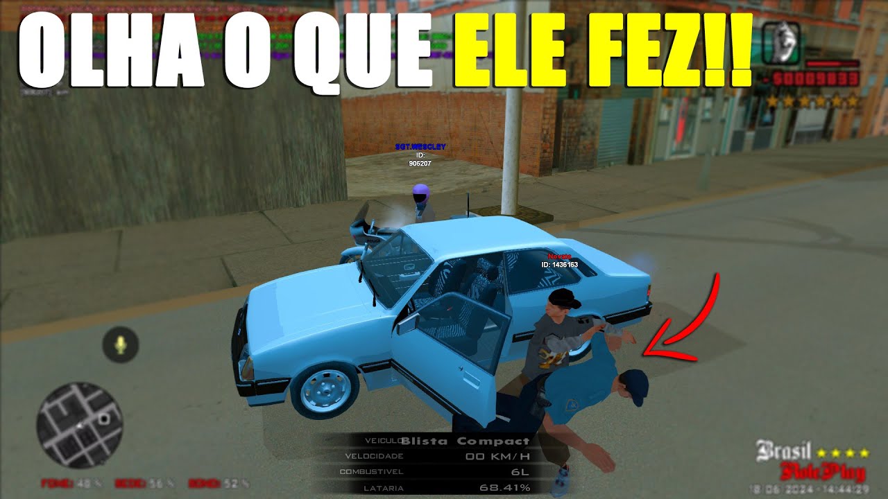 PERDI A PACIÊNCIA POR CONTA DISSO NO BRASIL ROLEPLAY - GTA SAMP ANDROID E PC
