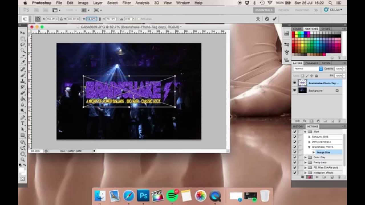 How to batch watermark in photoshop