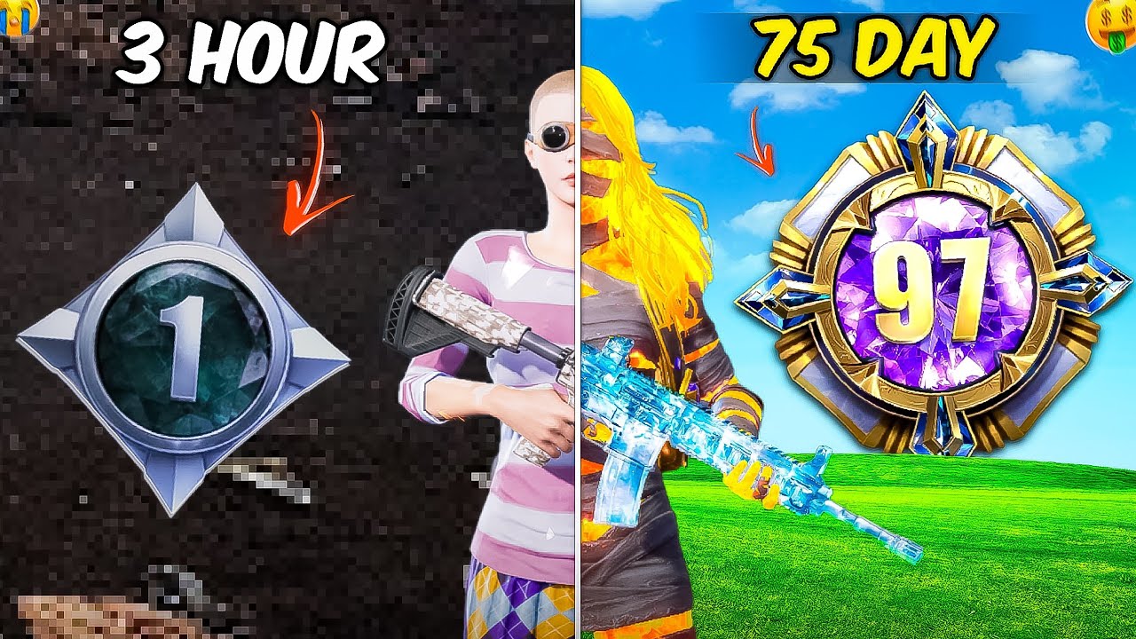 Level 1 to 97 in 75 Days 🥶 - PUBG MOBILE 