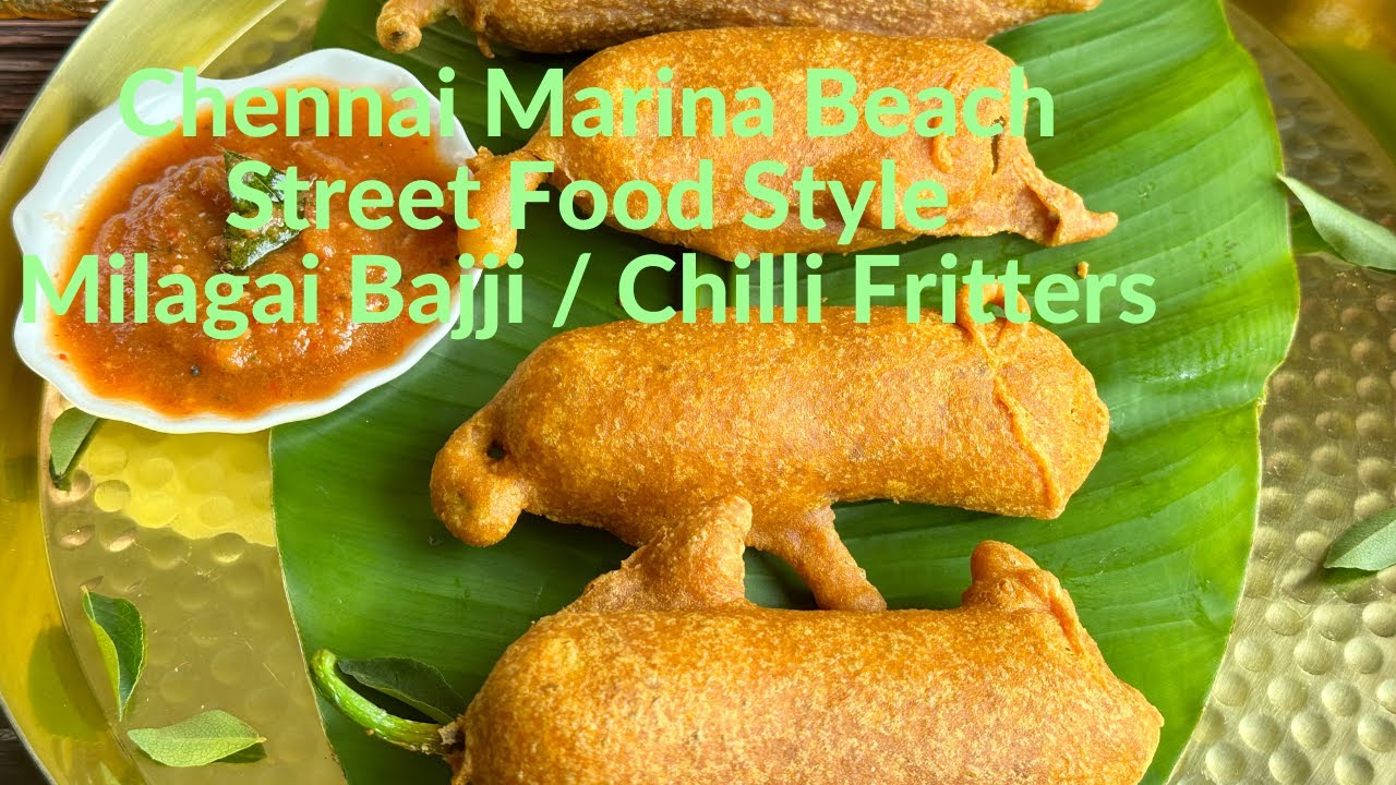 Milagai Bajji | Chilli Bajji | Chilli Fritters | Chennai Street Food Style | Ocean Of Recipes