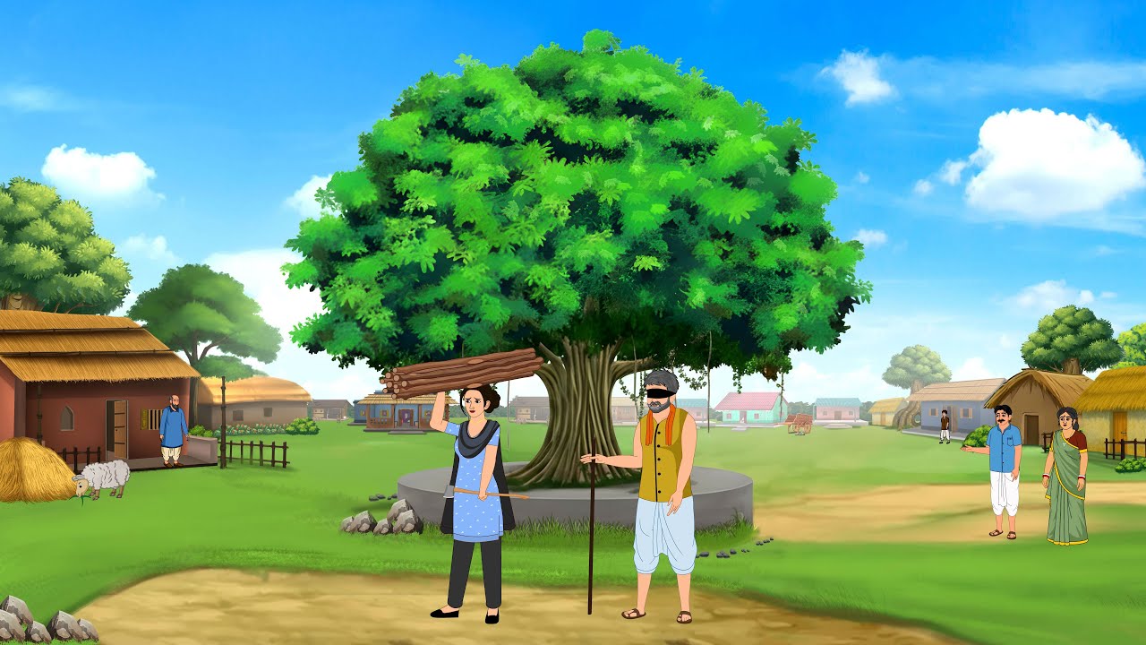 अंधे गरीब पिता की बुद्धिमान बेटी | Hindi Story | Hindi Kahani | Cartoon Story | Moral Story |