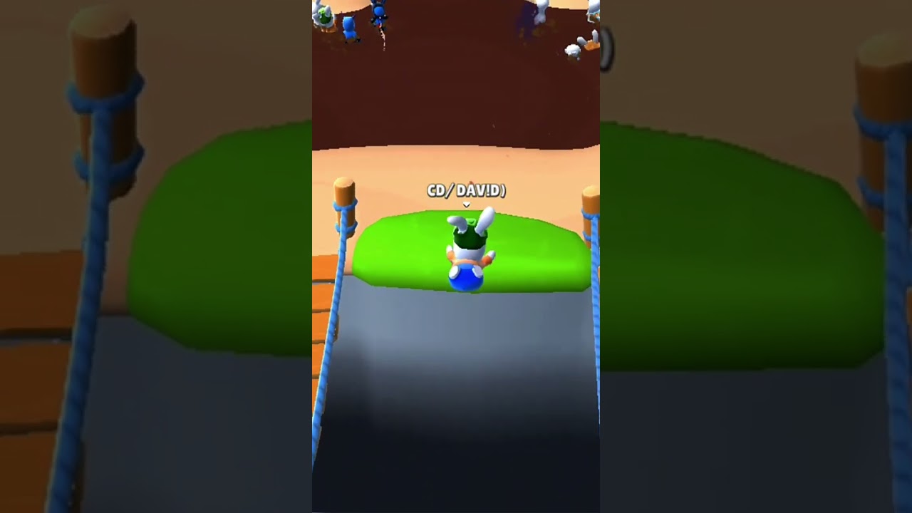 RABBID GUY jump on JUNGLE ROLL 😉Stumble Guys