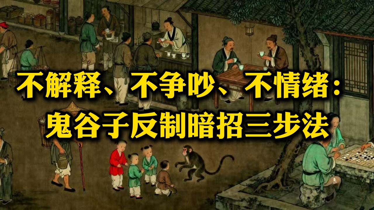 不解释、不争吵、不情绪：鬼谷子反制暗招三步法#强者思维# 思维格局 #认知觉醒
