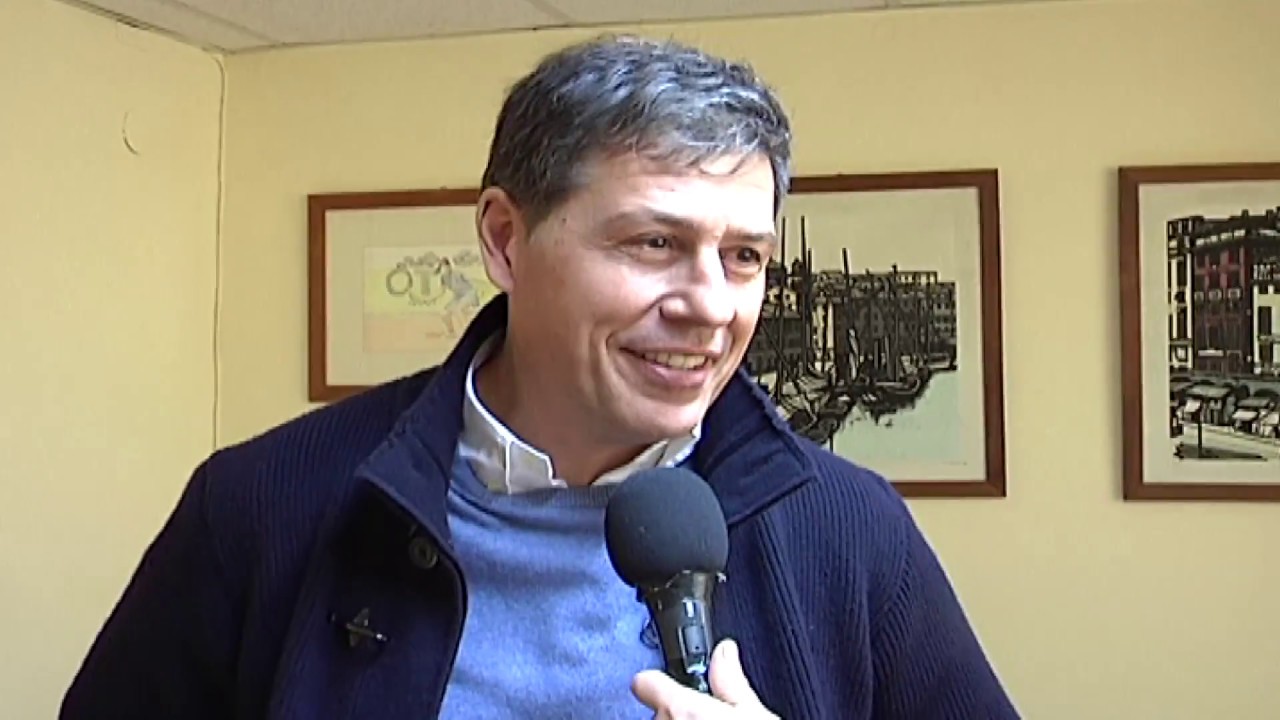 Il pilota della Ferrari, Lucio Peruggini, al TgBlu