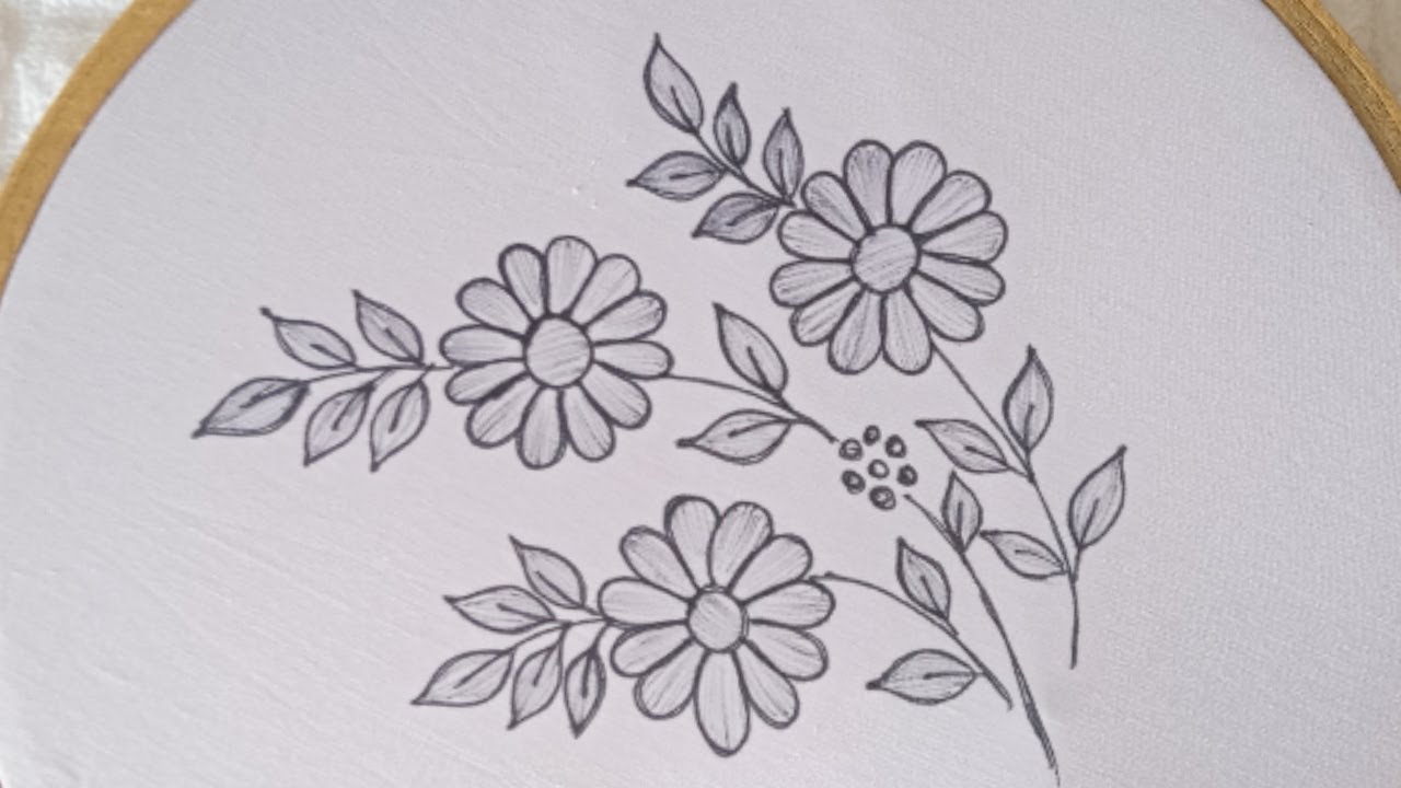 Latest Hand Embroidery Designs l Very Beautiful And Easy Flower Embroidery Design l Easy Embroidery