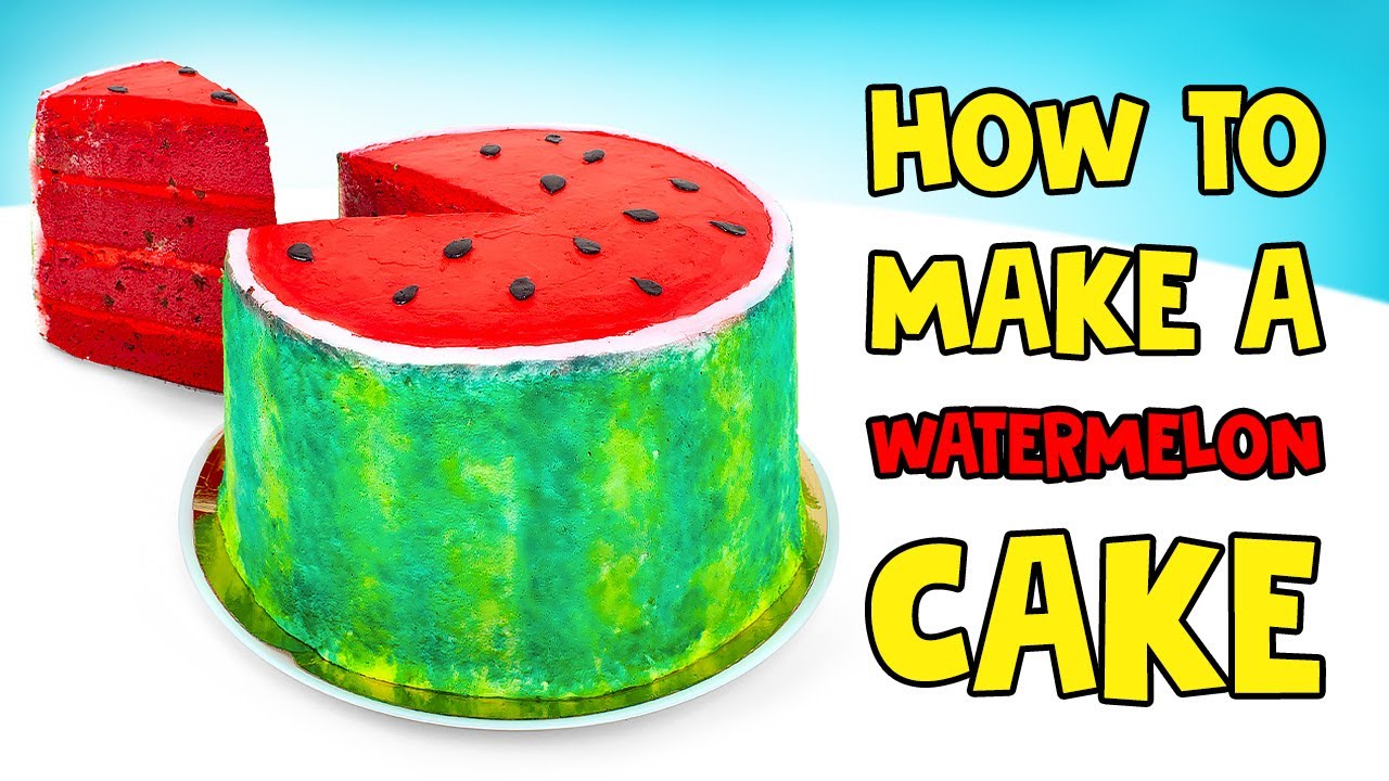 HUGE WATERMELON CAKE DIY