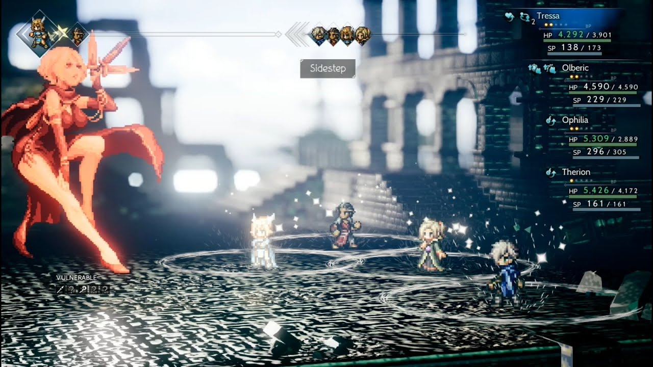 OCTOPATH TRAVELER - Esmeralda (Tressa Chapter 4 Boss Battle,  Grandport Sewers)